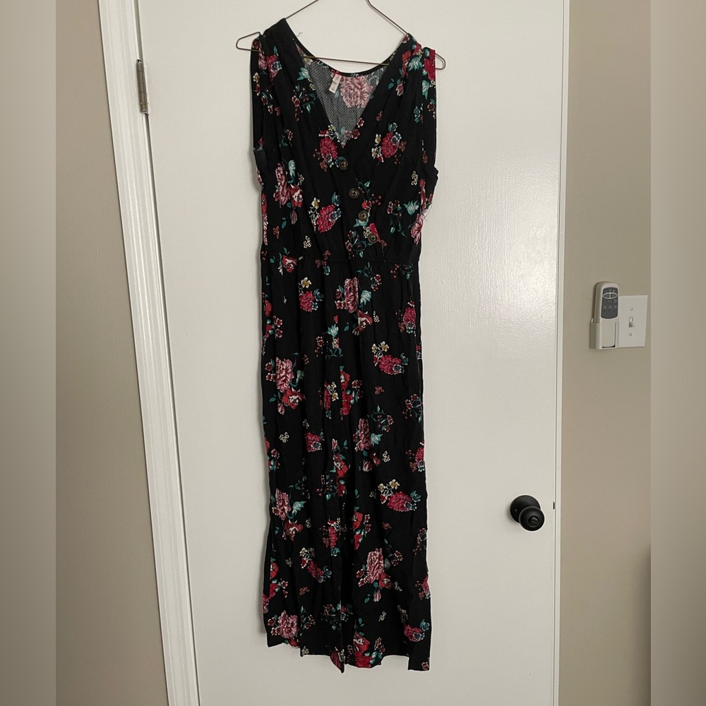 Floral Sleeveless Jumpsuit